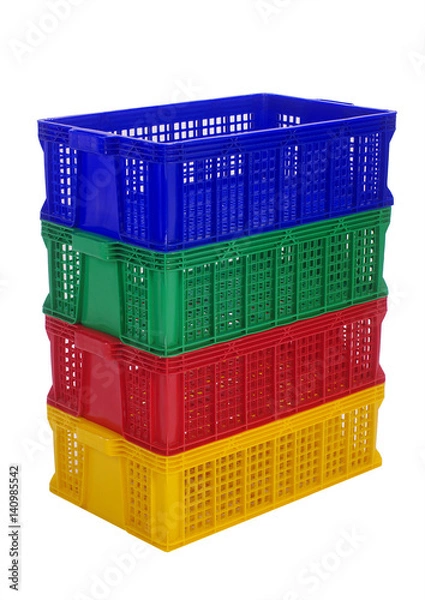 Obraz plastic basket on a white background