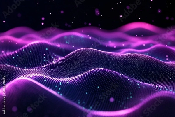 Obraz Geometric backdrop enhanced with data flow graphics