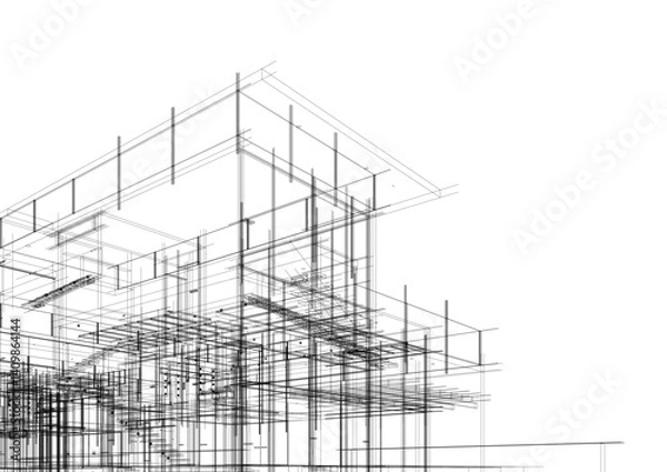 Fototapeta sketch of a house