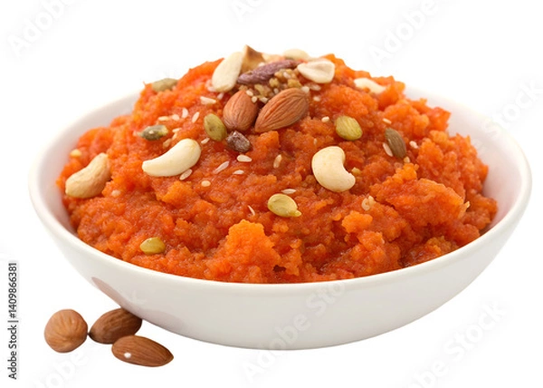 Obraz Gajar ka halwa isolated on transparent background
