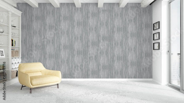 Fototapeta Modern bright interior . 3D rendering