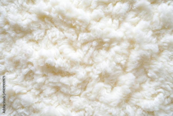 Fototapeta white fleece fur fluffy texture soft bright wool felt fibers background 