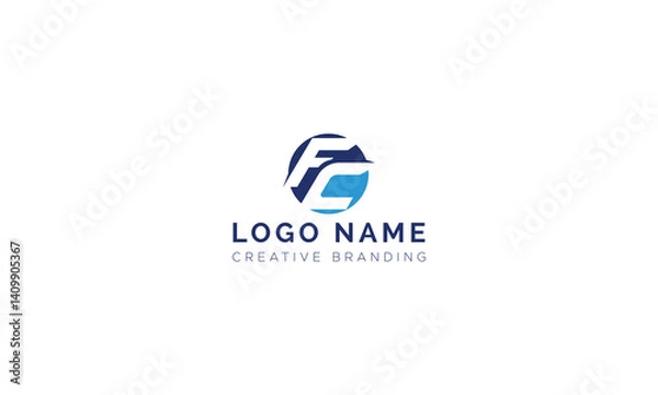 Fototapeta Minimalist FC Logo for Branding and Identity.