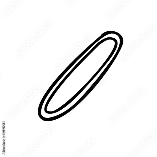 Fototapeta Stroke slash symbol in hand drawn style. Vector illustration isolated on white background. For typography, font, lettering, logo, shop, sales, signboard, education, branding, presentation.