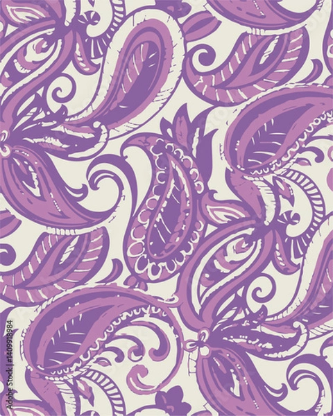 Obraz paisley textile pattern design texture,paisley textile pattern design, Magical Traditional Paisleys Seamless Pattern for wallpaper design or fabric textile printing.