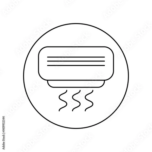 Obraz Air conditioner icon. Smart home. Technology system. Vector illustration.