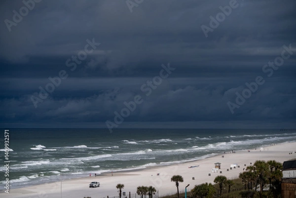 Obraz storm over the beach