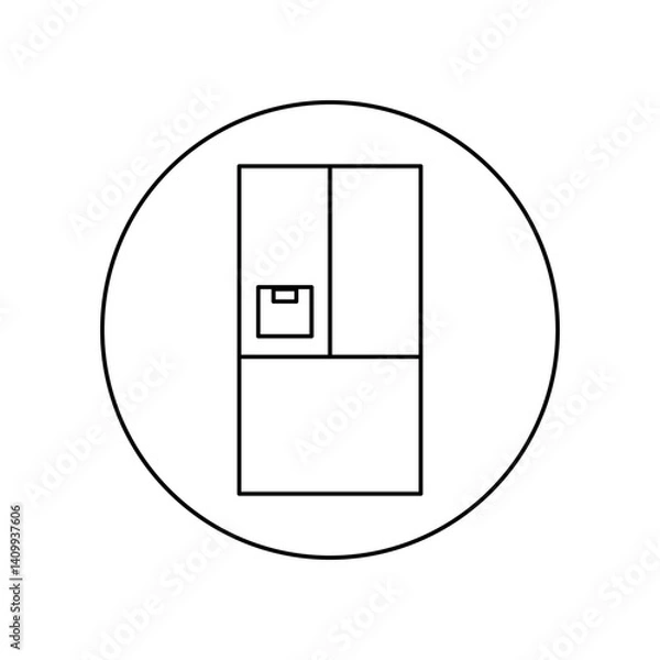 Obraz Refrigerator icon. Smart home. Technology system. Vector illustration.