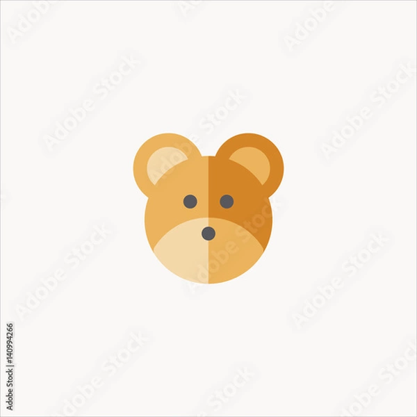 Fototapeta teddy bear icon flat design