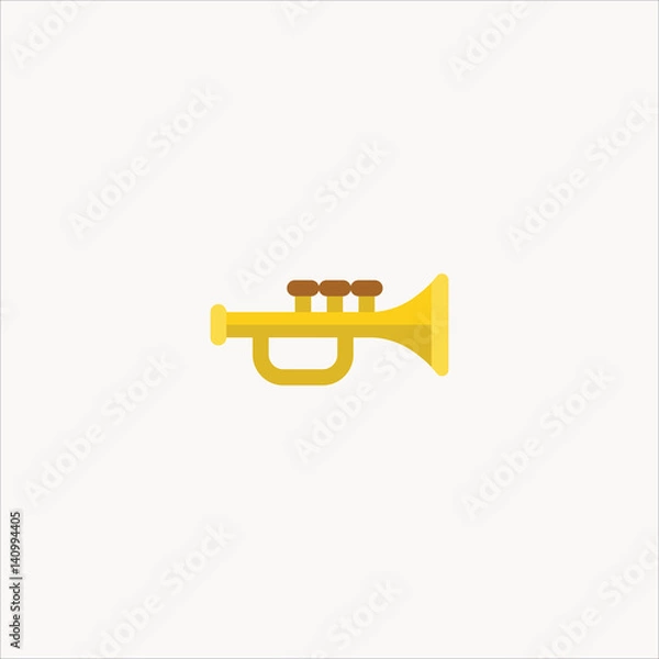 Fototapeta trumpet icon flat design