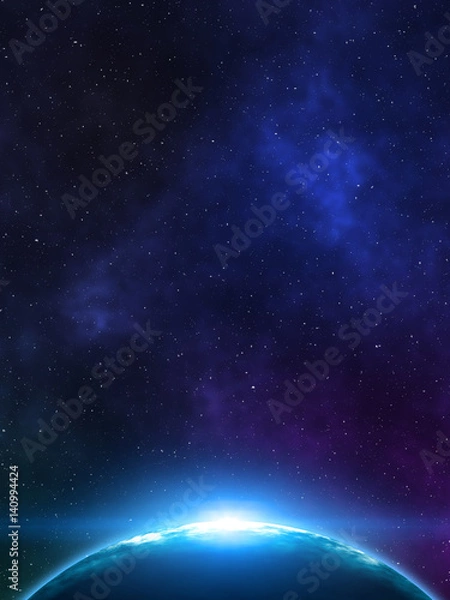 Fototapeta Space background. 3D rendering