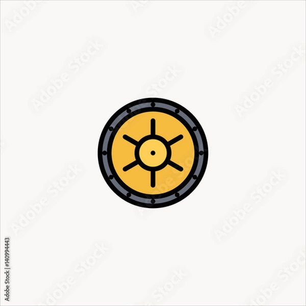 Fototapeta vault icon flat design
