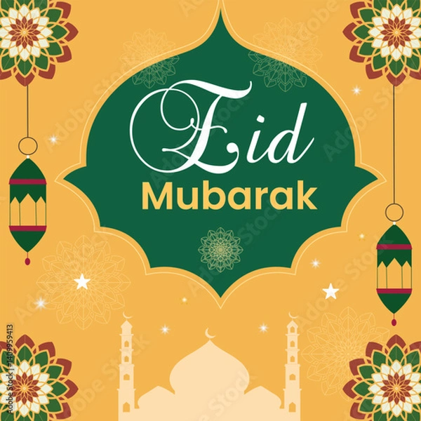 Obraz Eid al Adha Mubarak social media design 2025

