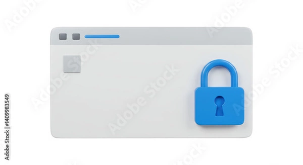 Fototapeta Isolated Secure Web Page