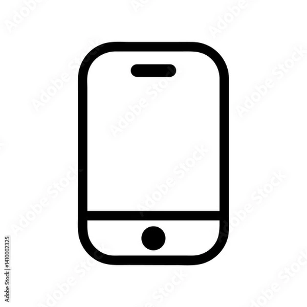 Fototapeta smartphone icon in game with black line style