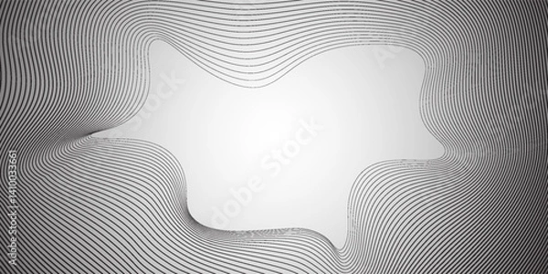 Obraz Modern abstract glowing wave lines on white background. Dynamic flowing wave design element. Futuristic technology and sound wave pattern. Abstract Modern Line, Wave Designed On white Background.