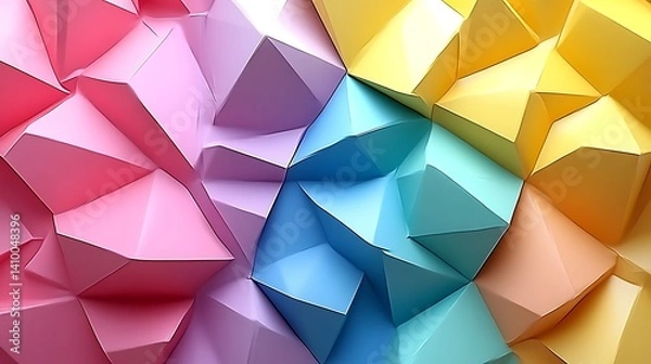 Fototapeta Abstract Colorful Geometric Polygonal Pattern Design