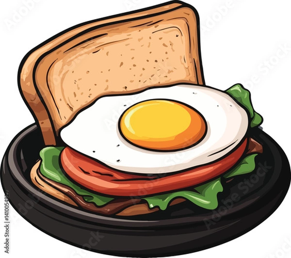 Fototapeta bacon and eggs