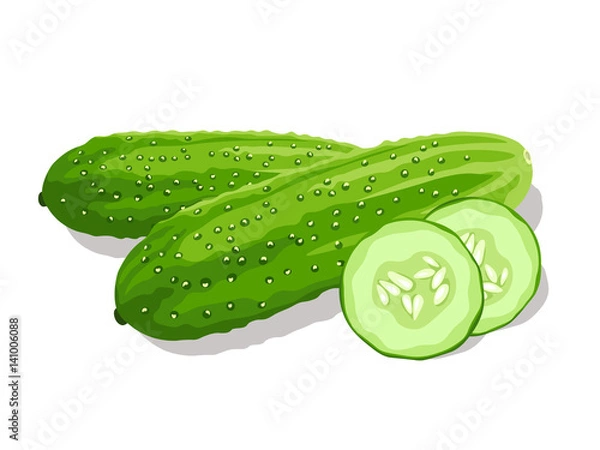 Fototapeta chrupiący ogórek