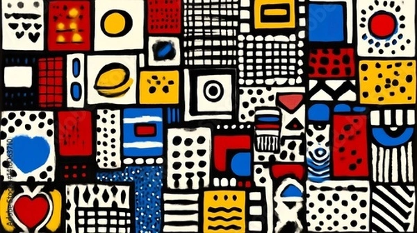 Fototapeta Abstract Geometric Colorful Pattern Artwork Design