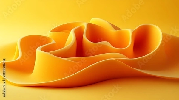 Fototapeta Abstract Orange Wave Form Design Background