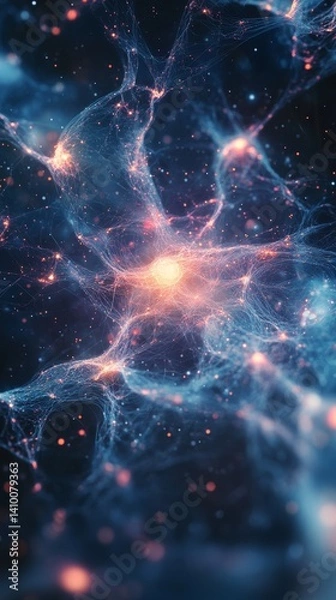 Fototapeta Cosmic Energy: Mystical Universe with Stars, Nebulas, and Galactic Patterns - Vibrant Digital Backgrounds for Futuristic Design