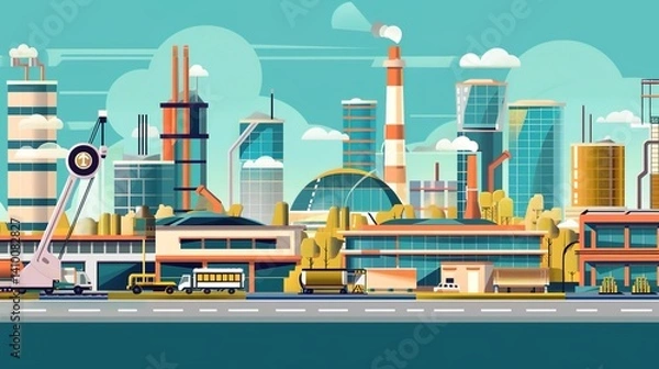 Fototapeta Industry 4.0 Smart Manufacturing: Automated Solutions for Intelligent Factories
