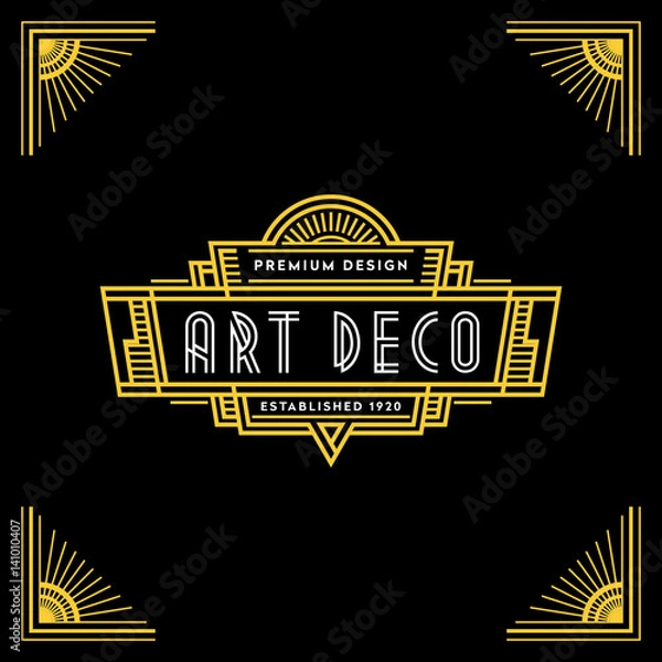 Obraz Art Deco Badge