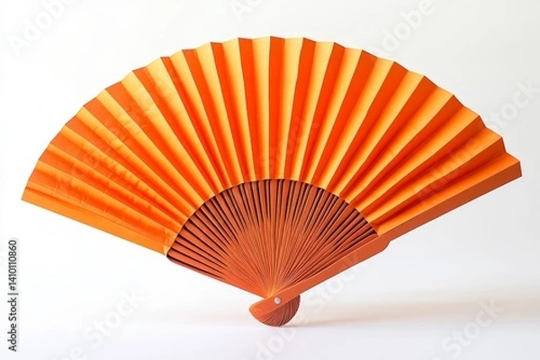 Obraz Vibrant orange hand fan