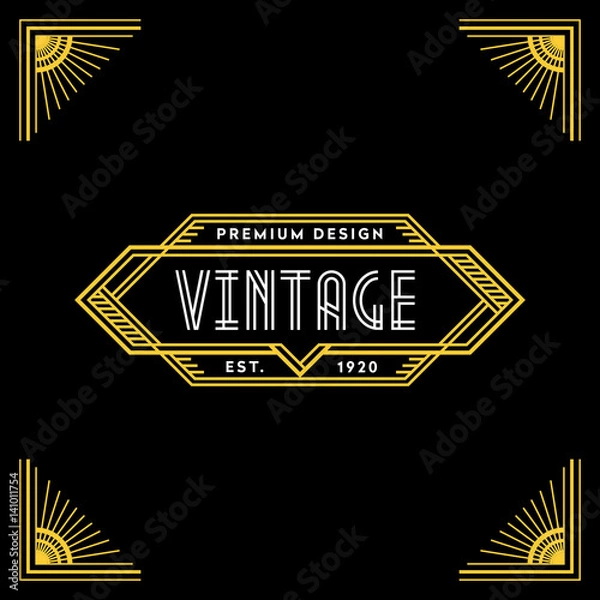 Obraz Art Deco Badge