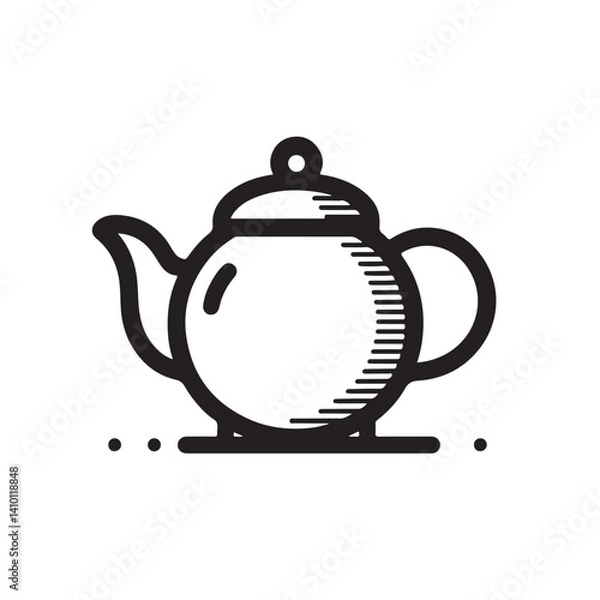 Obraz teapot vector illustration