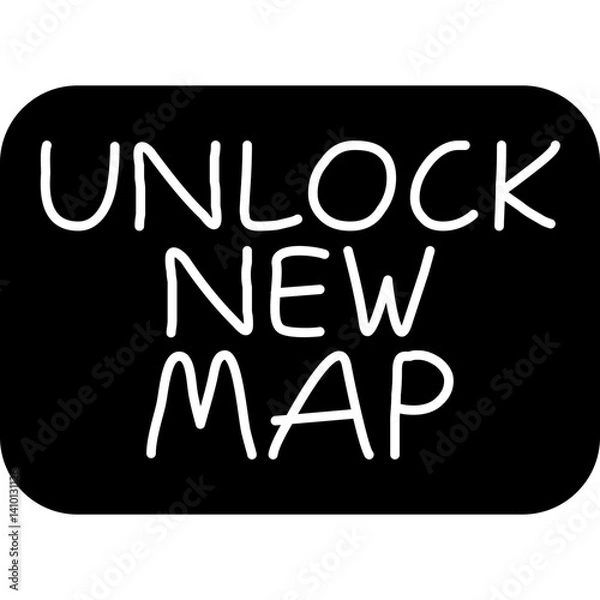 Fototapeta Unlock New Map Icon