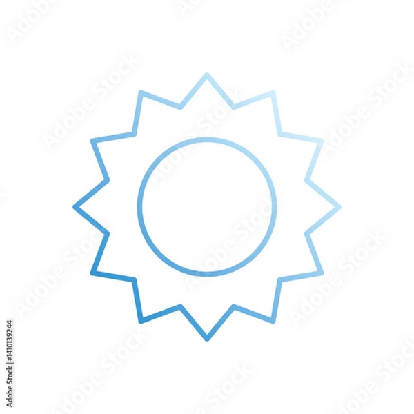 Fototapeta Sun  vector icon stock illustration