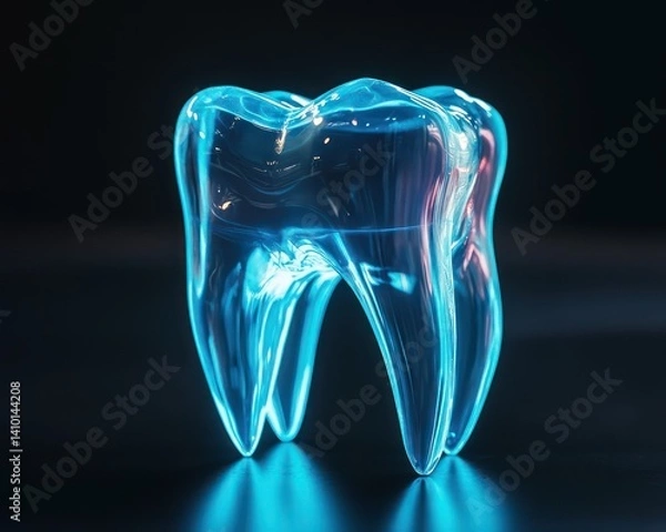 Obraz Glowing dental tooth image