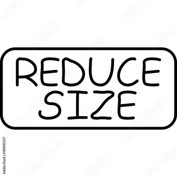 Fototapeta Reduce Size Icon