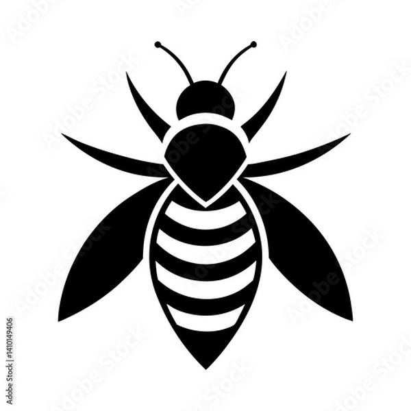 Obraz bee vector silhouette illustration, icon