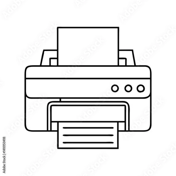 Obraz printer icon, printer vector illustration-simple illustration of printer, perfect for printer logos and icons