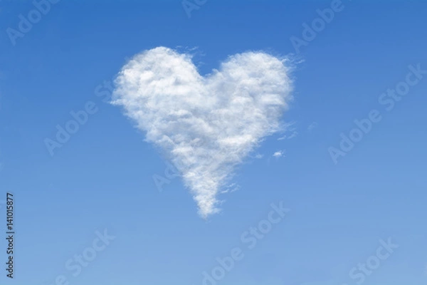 Obraz Herzwolke isoliert vor blauem Himmel