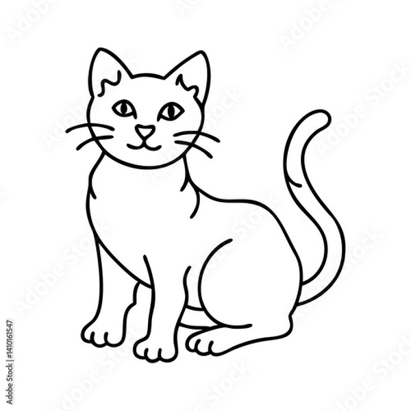 Fototapeta cat icon, cat vector illustration-simple illustration of cat, perfect for cat logos and icons