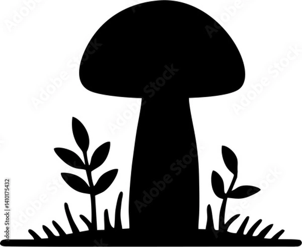 Fototapeta vector mushroom drawing illustration