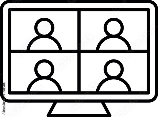 Obraz online meeting icon