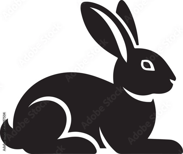 Fototapeta vector illustration of a rabbit
