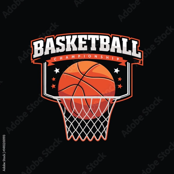 Fototapeta basketball vector and t shirt design on black background