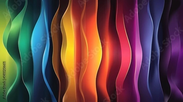 Fototapeta Abstract Rainbow Wave Pattern Design Background