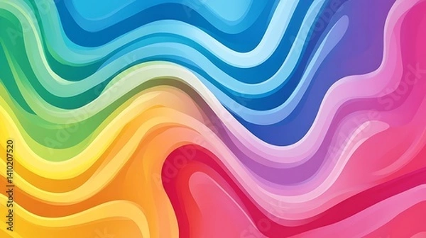 Fototapeta Abstract Rainbow Wave Pattern Background Design