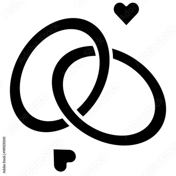 Obraz engagement rings vector icon