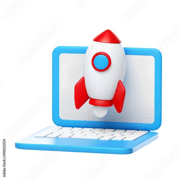 Obraz startup 3d render icon illustration