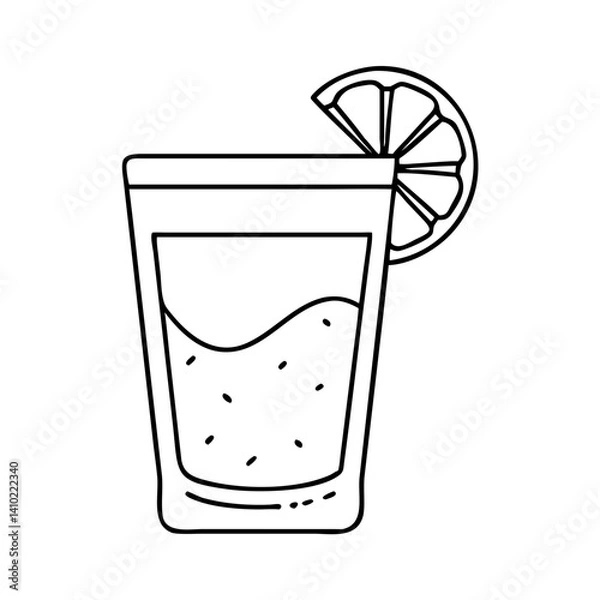 Fototapeta tequila shot icon, tequila shot vector illustration-simple illustration of tequila shot, perfect for tequila shot logos and icons