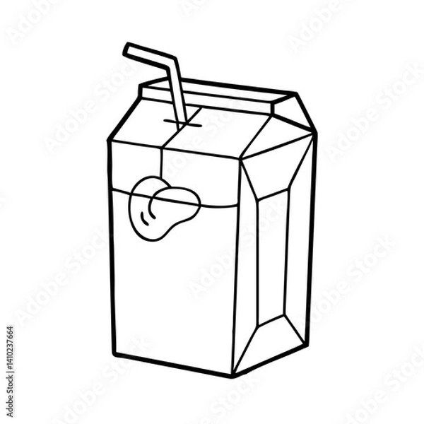 Fototapeta juice box icon, juice box vector illustration-simple illustration of juice box, perfect for juice box logos and icons