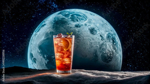 Obraz Snowberry Drink on a Glowing Ice Planet